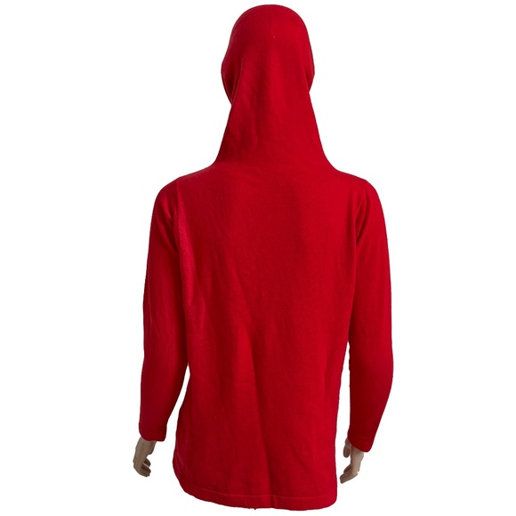 Bonnie Cashin Sweater  Cashmere Cowl Funnel Neck Red Knit Vintage 1970s HTF - Picture 7 of 8